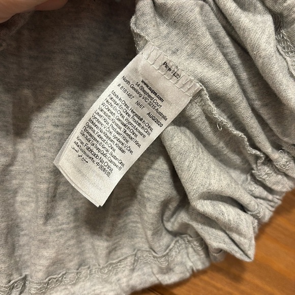 🆕 SUPRE Grey Short Sleeve Tee Casual Crop - Picture 4 of 5